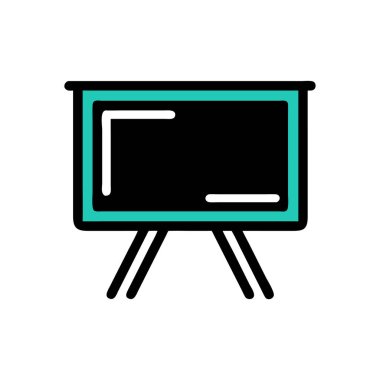 televizyon vektörü düz simgesi
