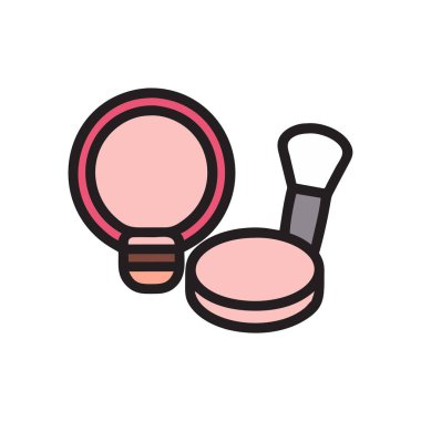 kozmetik vektörü düz renk simgesi