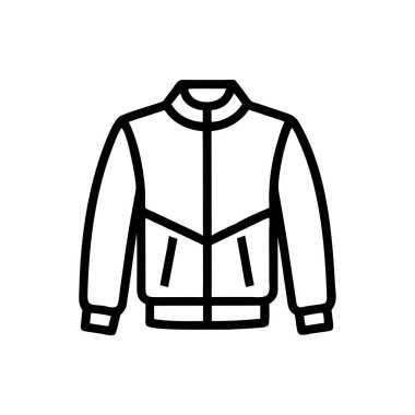 Ceket vektörü ince çizgi simgesi