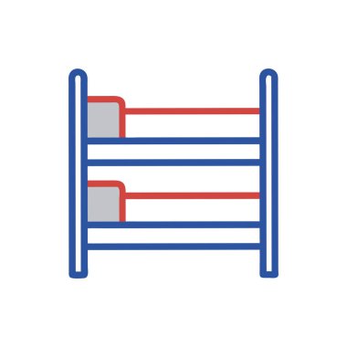 izole mobilya yatak simgesi