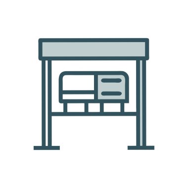 Modern binanın vektör illüstrasyonu