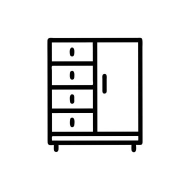 kabine vektörü ince çizgi simgesi