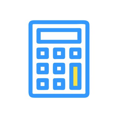 Hesap makinesi vektör simgesi beyaz arkaplanda izole edildi. Web tasarımı ve logo tasarımı için hesap makinesi sembolü