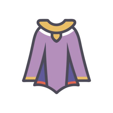 giysi doldurulmuş taslak vektör simgesi kolayca düzenlenebilir ya da değiştirilebilir