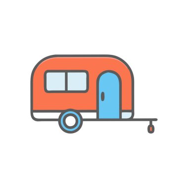 Vektör içinde kamp simgesi. Logotype