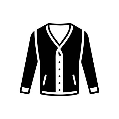 Ceket simgesi. Ceket vektör simgesi web için basit örnek