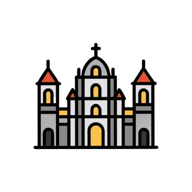 Kilise ikon vektör tasarımı