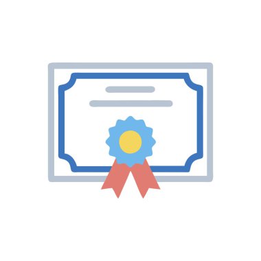 diploma simgesi vektör illüstrasyonu