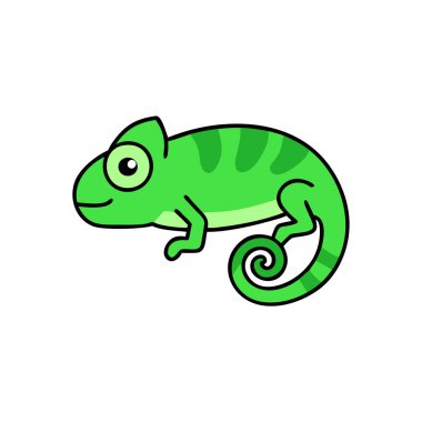 şirin kertenkele vektör resimleme tasarımı