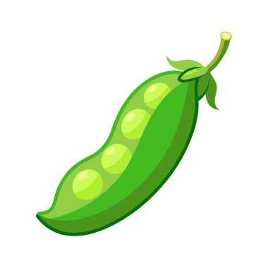 yeşil salatalık, çizgi film tarzı.