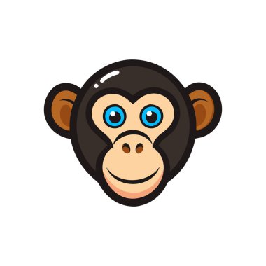 Maymun vektör simge tasarlamak