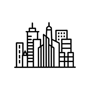 modern şehir inşa simgesi, özet biçimi