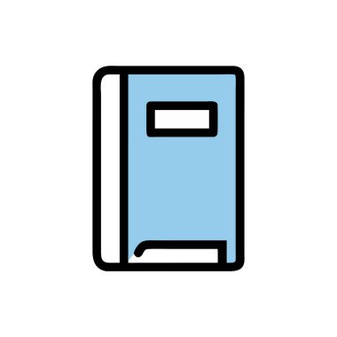 Kitap, edebiyat satırı vektör illüstrasyonu