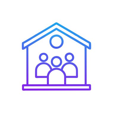 Kişisel ve ticari kullanım için topluluk vektör simgesi işaret çizelgesi çizimi..