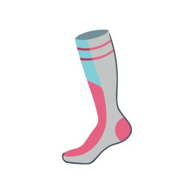 beyaz arkaplanda izole edilmiş çorap rengi vektör karalama simgesi ve sunumu.