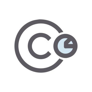 telif hakkı sembolü logo tasarım şablonu