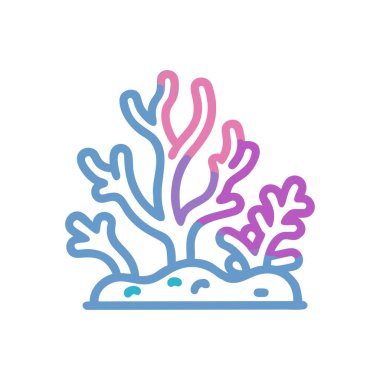 Deniz yosunu. Web simgesi basit tasarım