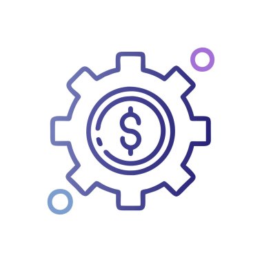 dolar işareti vektör illüstrasyon tasarımlı dişli