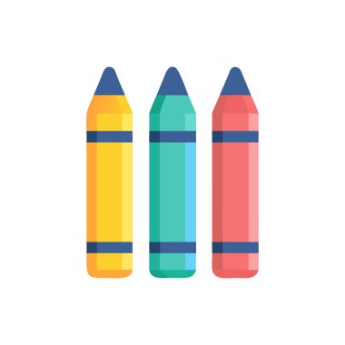 Renkli kalem simgesi. vektör illüstrasyonu.