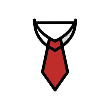 kırmızı kravat simgesi vektör illüstrasyonu