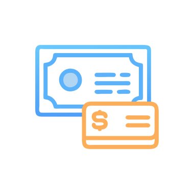 Dolar gagası simgesi düz renk vektör tasarımı