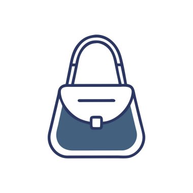 Şeffaf bir arkaplanda el çantası vektör çizimi. premium kalite simgeleri