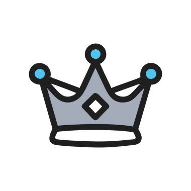 taç düz çizgi simgesi