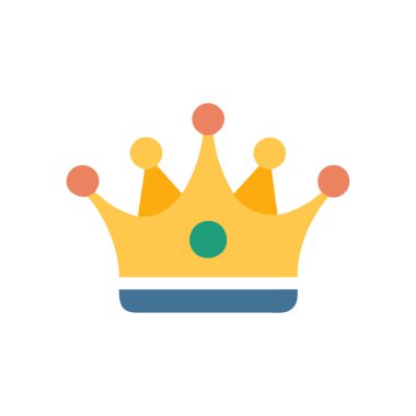 Şeffaf bir arkaplanda Crown vektör çizimi. Birinci kalite semboller. Konsept ve grafik tasarımı için vuruş simgesi.