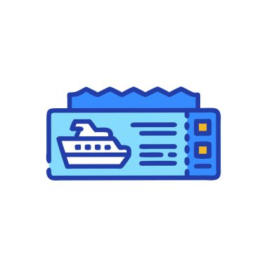 Gemi düz simgesi, vektör, illüstrasyon, tasarım beyaz arkaplanda izole edilmiş renkli daire