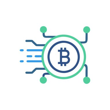 Bitcoin simgesi vektör illüstrasyonu
