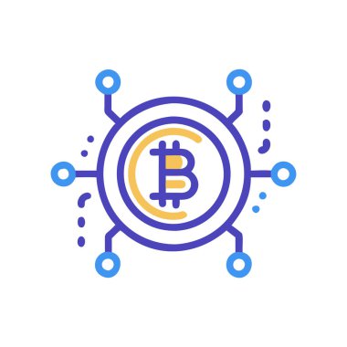 Vektör olarak Bitcoin simgesi. Logotype
