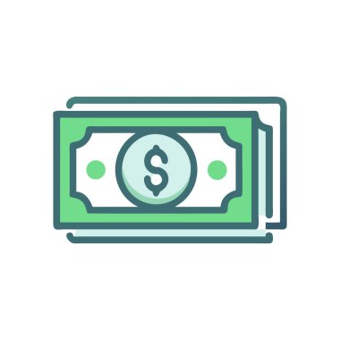 İzole edilmiş para simgesi vektör tasarımı