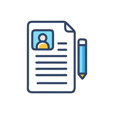 Web ve mobil uygulaması tasarım, belge logo kavramı için beyaz arka plan üzerinde izole belge simge vektör