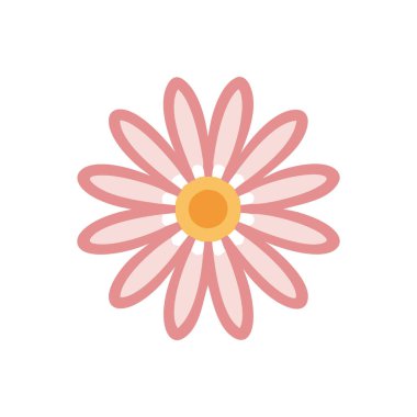 güzel çiçek dekoratif simge vektör çizim tasarım