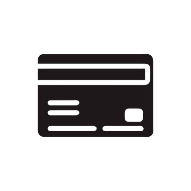 Glyph vektöründe kredi kartı simgesi.