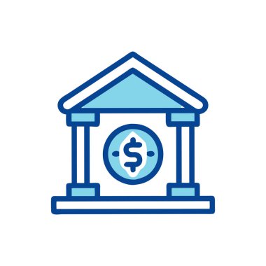 Şeffaf bir arkaplanda banka vektör çizimi. Birinci kalite semboller. Konsept ve grafik tasarımı için simgeler.