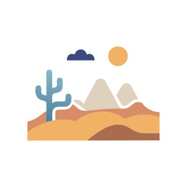 Çöl dağları çöl ikonu.