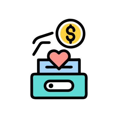 para çantası ikon vektör illüstrasyonu