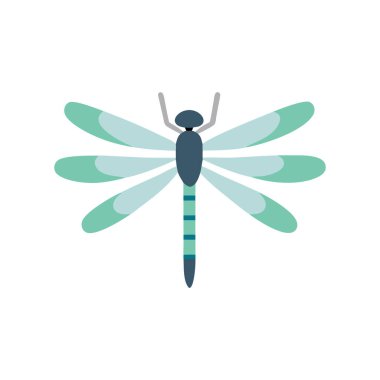 Yusufçuk böceği logo vektör simgesi tasarımı