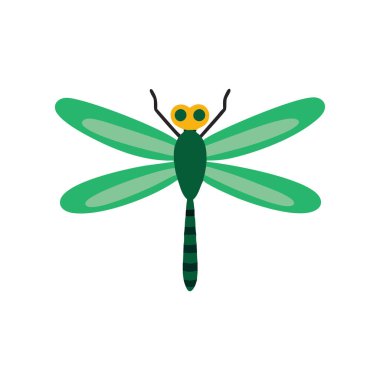 yeşil sinek logosu tasarım şablon vektör çizimi