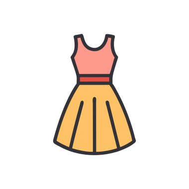 renk vektörü düz çizgi çizgi simgesi