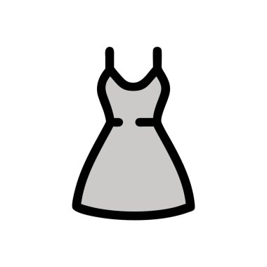 elbise vektörü ince çizgi simgesi