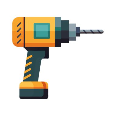 elektrikli matkap aracı izole vektör simgesi tasarımı