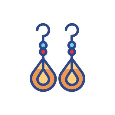 vector illustration of earrings icon