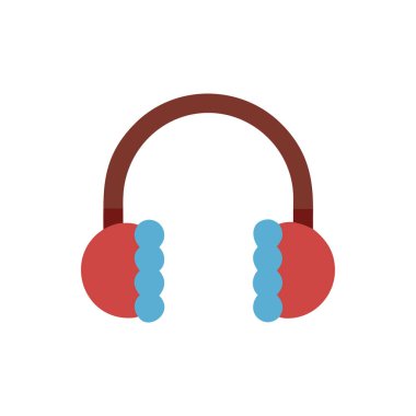 kulaklıklar vektör renk çizgisi simgesi