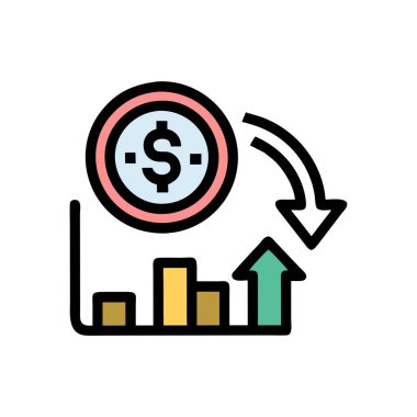 grafik vektörü düz renk simgesi