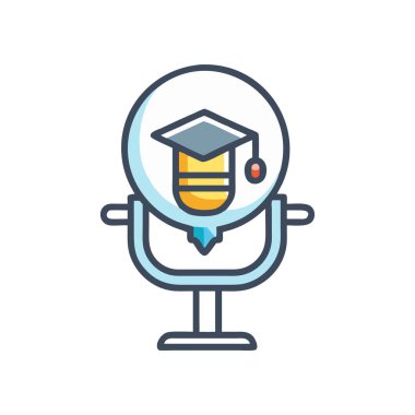 eğitim vektörü resimleme renk simgesi