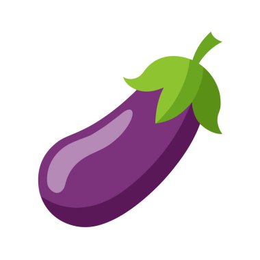 izole edilmiş patlıcan simgesi tasarımı