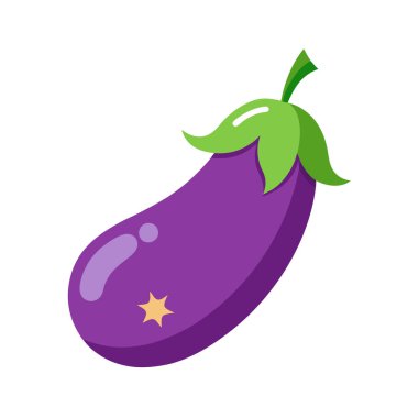 izole edilmiş mor patlıcan simgesi