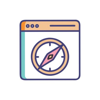 seo modern simgesinin vektör illüstrasyonu